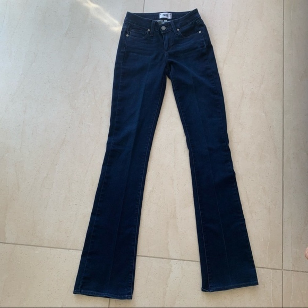 Paige Dark Blue Flare Bootcut Jeans